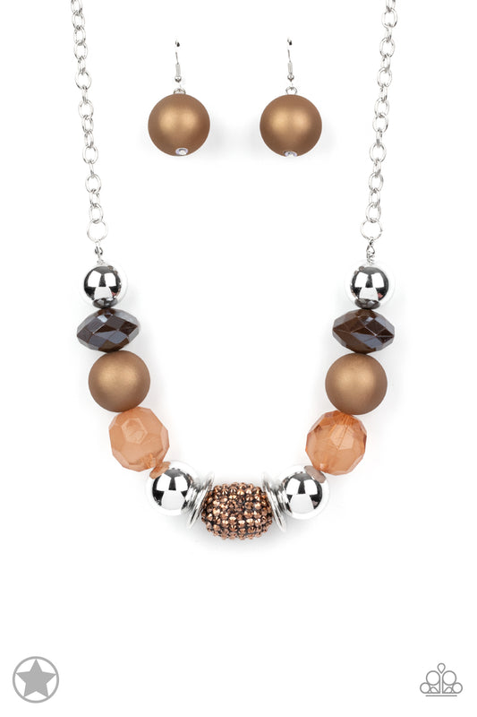 Paparazzi Accessories - A Warm Welcome - Brown Necklace