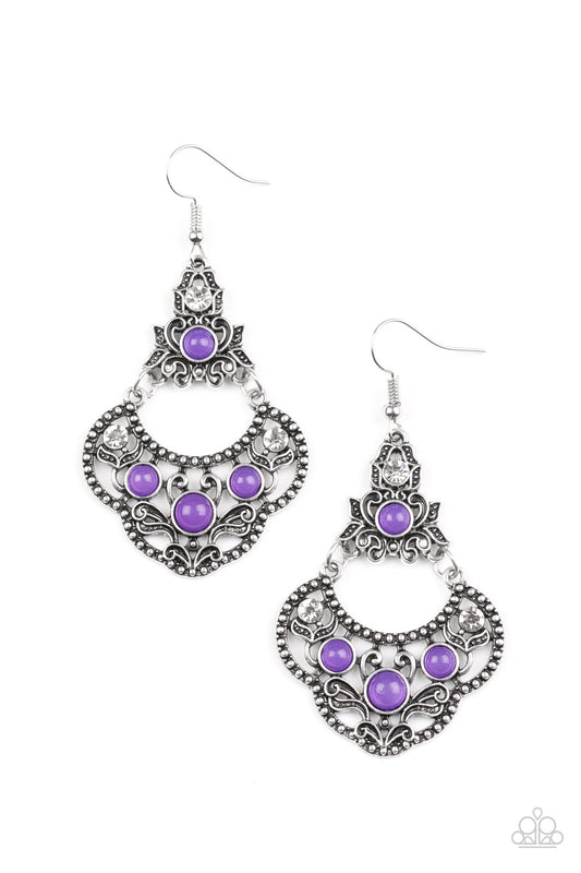 Paparazzi Accessories - Garden State Glow - Purple Earrings