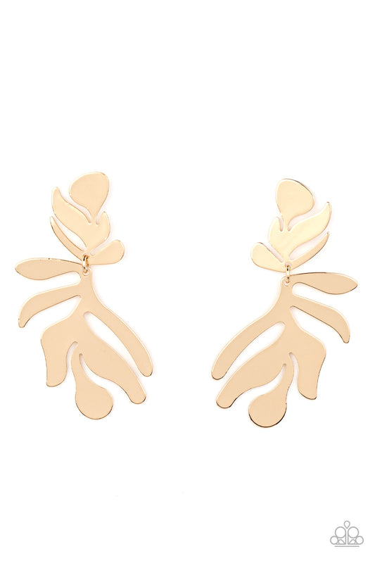 Paparazzi Accessories - Palm Picnic - Gold Earrings