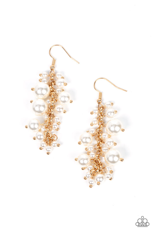 Paparazzi Accessories  - The Rumors are True - Gold Earrings